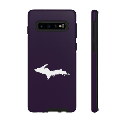 Michigan Upper Peninsula Tough Phone Case (Blackcurrant w/ UP Outline) | Samsung & Pixel Android