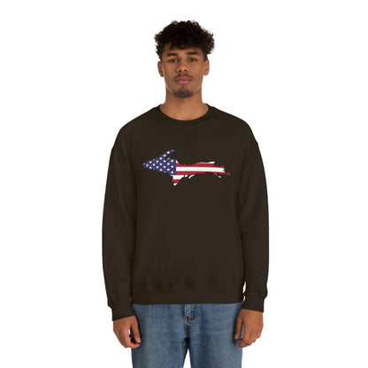 Michigan Upper Peninsula Sweatshirt (w/ UP USA Flag Outline) | Unisex Standard