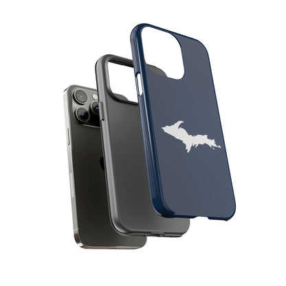 Michigan Upper Peninsula Tough Phone Case (Navy w/ UP Outline) | Apple iPhone