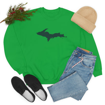 Michigan Upper Peninsula Sweatshirt (w/ Green UP Outline) | Unisex Standard