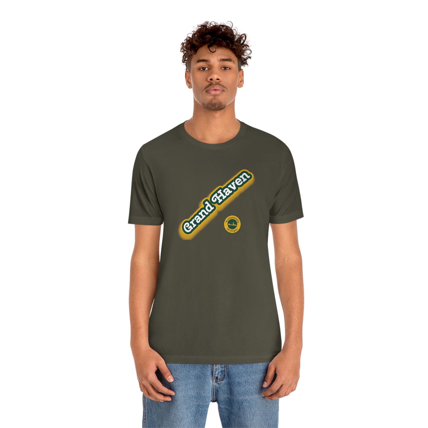 'Grand Haven - Authentically Michigan' Parody T-Shirt | Unisex Standard Fit