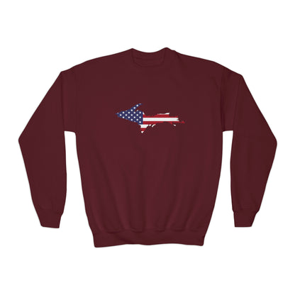 Michigan Upper Peninsula Youth Sweatshirt (w/ UP USA Flag Outline)