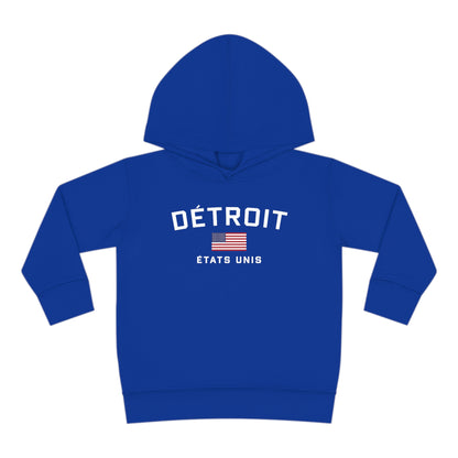 'Détroit États Unis' Hoodie (w/USA Flag Outline) | Unisex Toddler