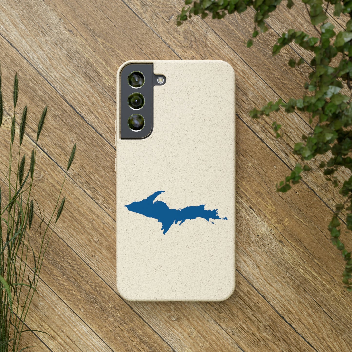 Michigan Upper Peninsula Biodegradable Phone Cases (w/ Azure UP Outline) | Samsung Android