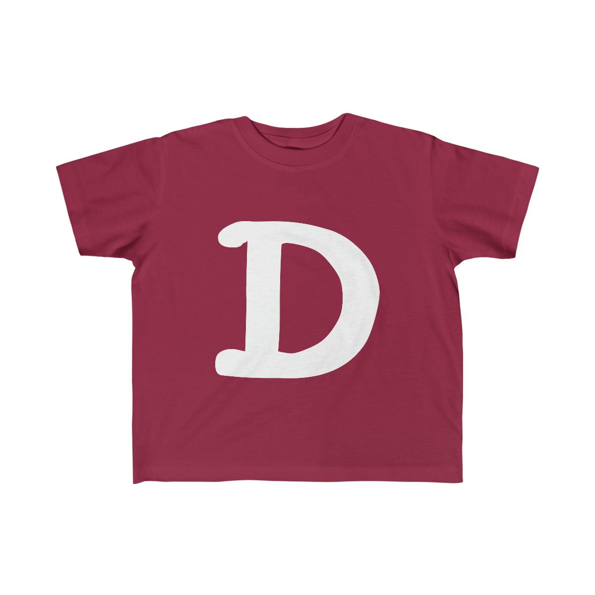 Detroit 'Old French D' T-Shirt  (Full Body Outline) | Toddler Short Sleeve - Circumspice Michigan