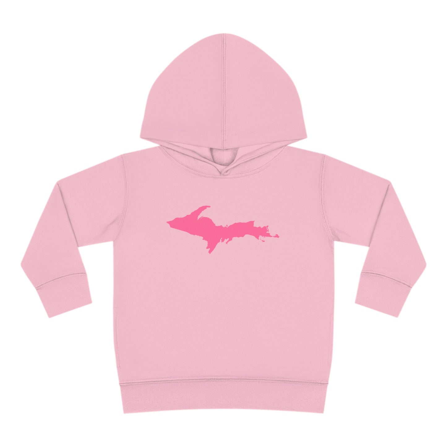 Michigan Upper Peninsula Hoodie (w/ Pink UP Outline) | Unisex Toddler