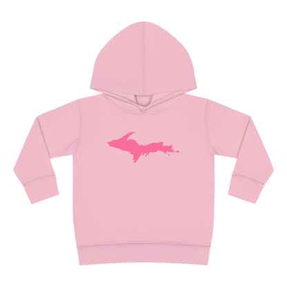 Michigan Upper Peninsula Hoodie (w/ Pink UP Outline) | Unisex Toddler