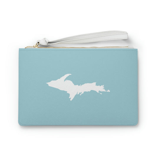 Michigan Upper Peninsula Clutch Bag ('68 Caddie Blue w/UP Outline)