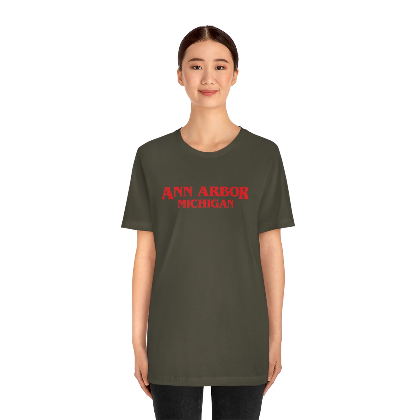 'Ann Arbor Michigan' ' T-Shirt (1980s Drama Parody) | Unisex Standard Fit