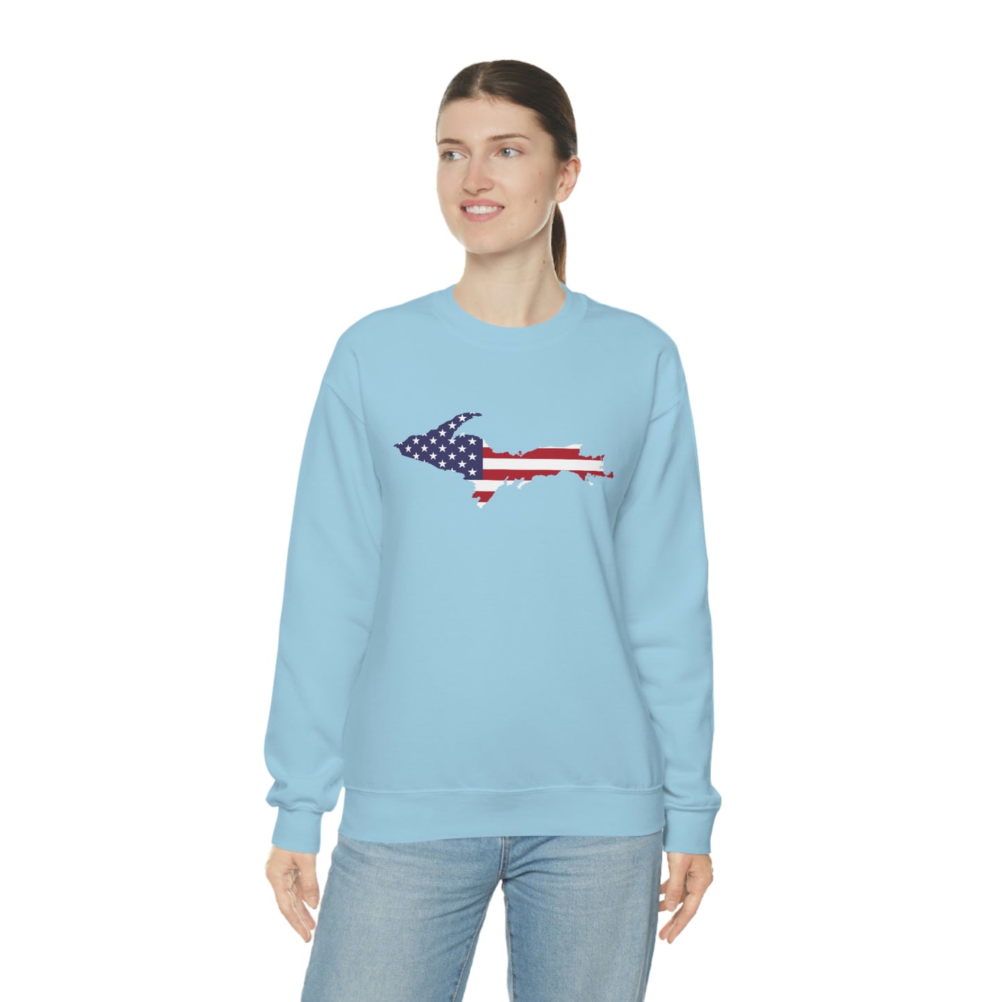 Michigan Upper Peninsula Sweatshirt (w/ UP USA Flag Outline) | Unisex Standard