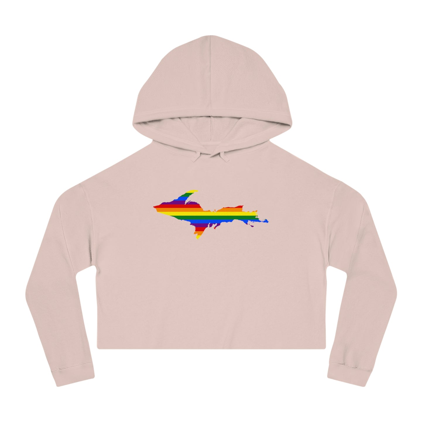 Michigan Upper Peninsula Hoodie (w/ UP Pride Flag Outline) | Lightweight Cropped