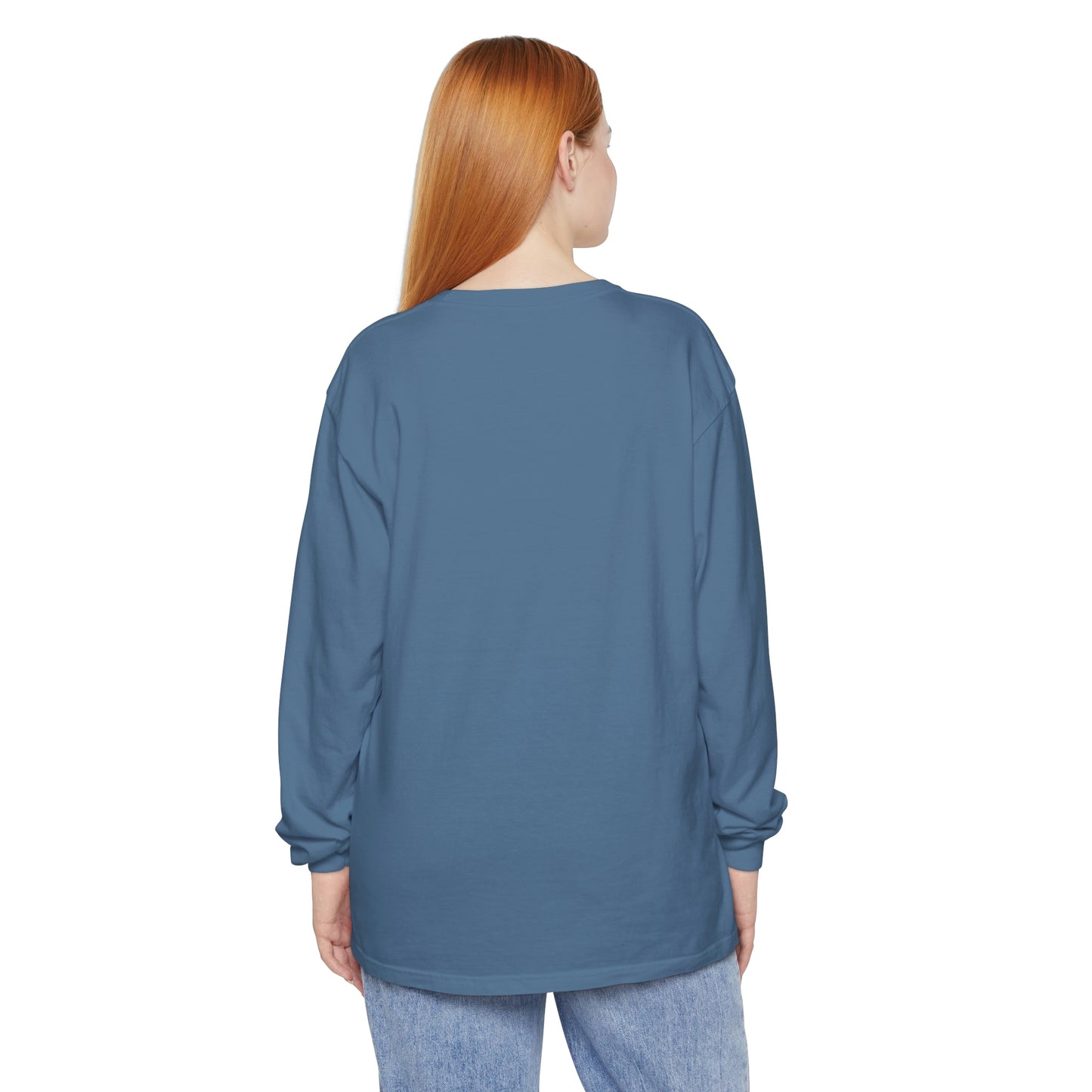 Michigan Upper Peninsula Garment-Dyed T-Shirt (w/ Pink UP Outline) | Unisex Long Sleeve