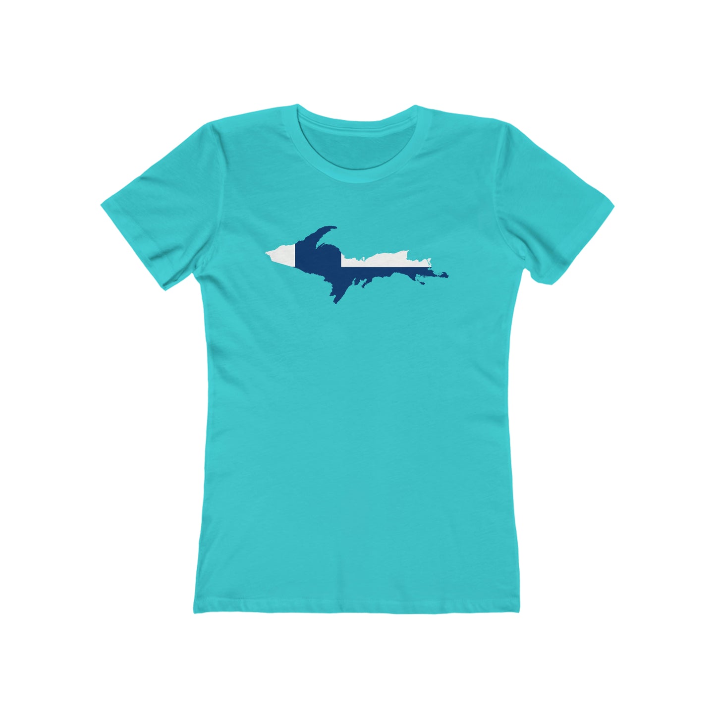 Upper Peninsula T-Shirt (w/ UP Finland Flag Outline) | Women's Boyfriend Cut