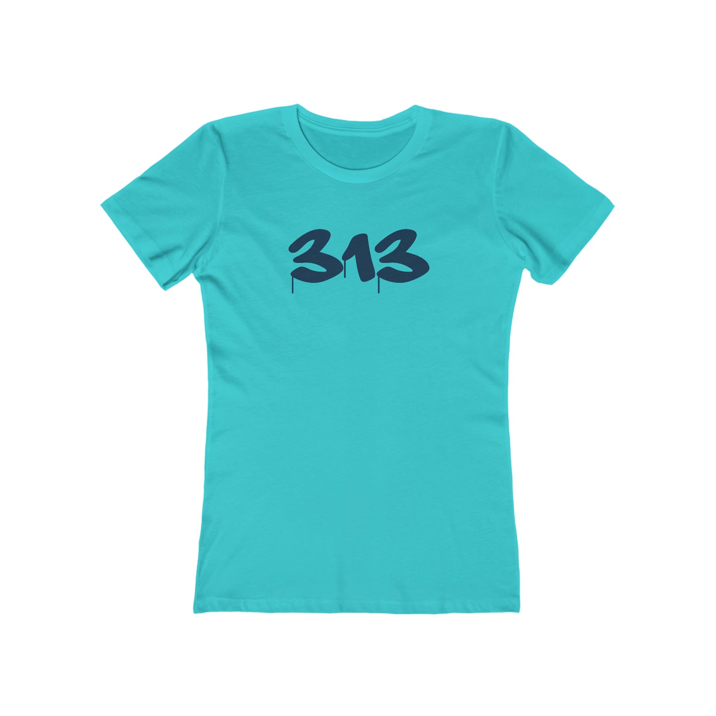 Detroit '313' T-Shirt (Tag Font) | Women's Boyfriend Cut