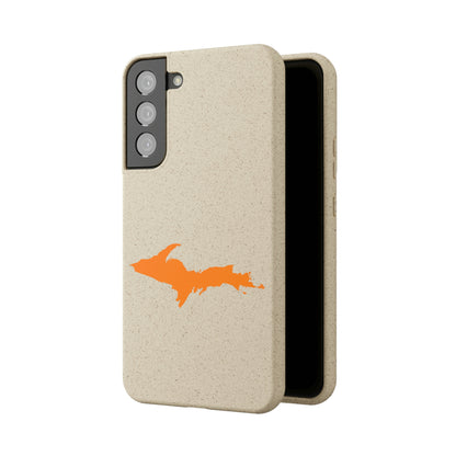 Michigan Upper Peninsula Biodegradable Phone Cases (w/ Orange UP Outline) | Samsung Android