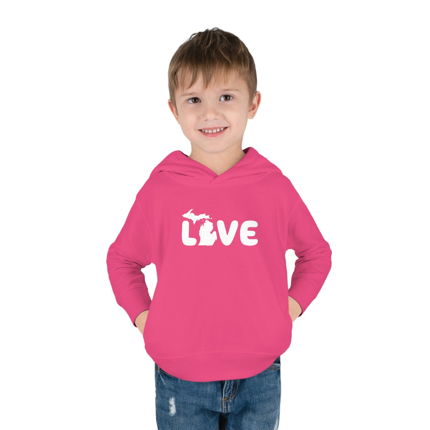 Michigan 'Love' Hoodie (Rounded Children's Font) | Unisex Toddler