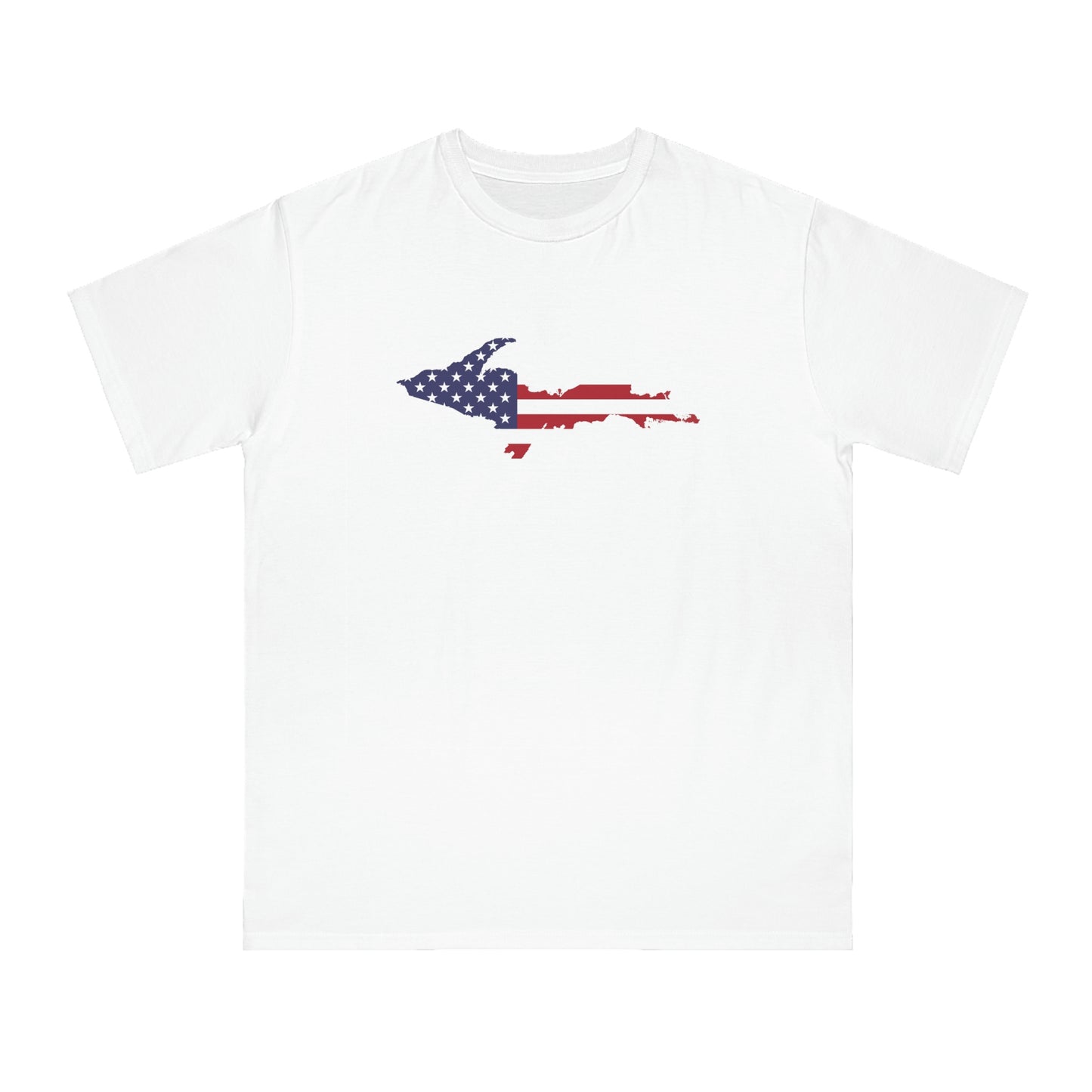 Michigan Upper Peninsula T-Shirt (w/ UP USA Flag Outline) | Organic Unisex