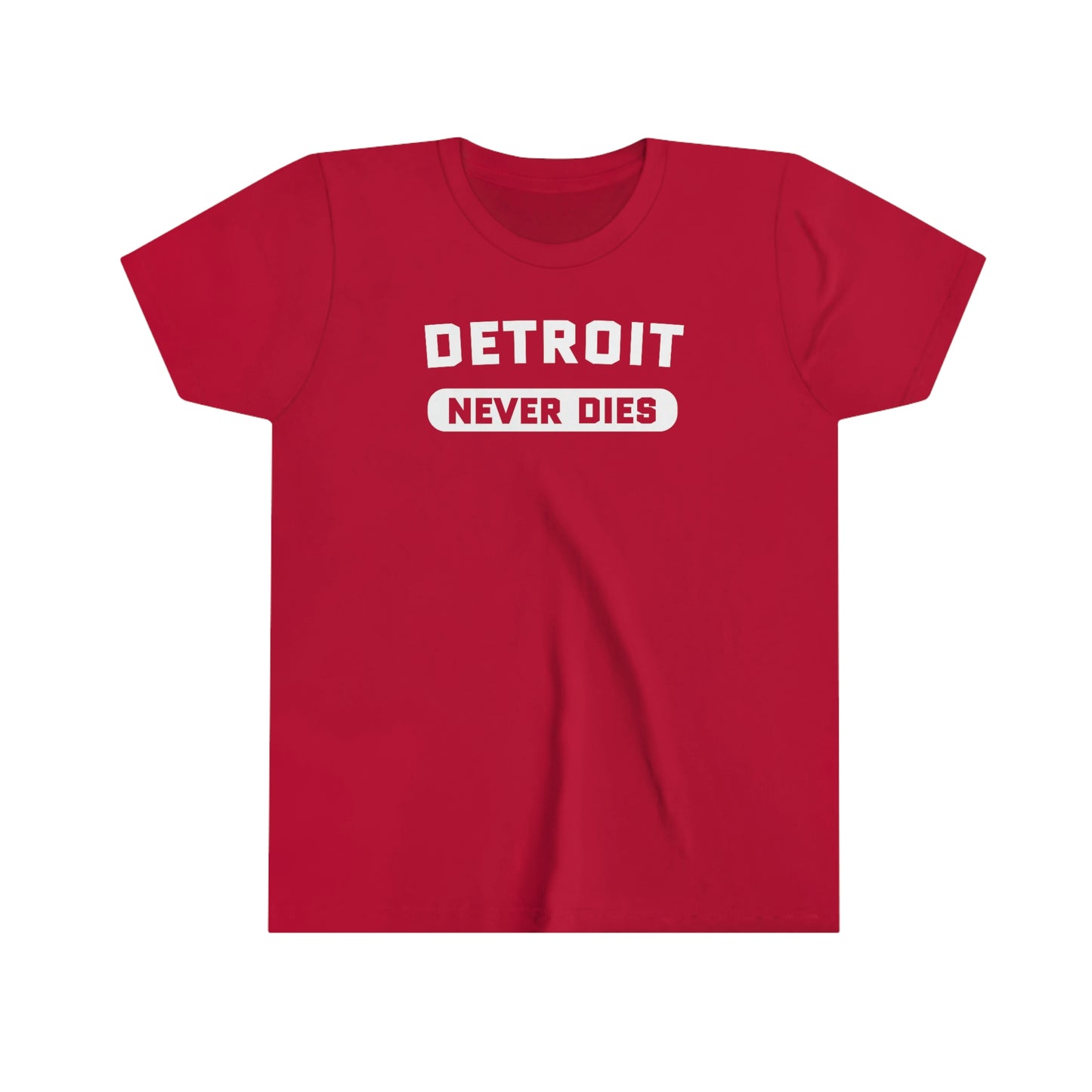 'Detroit Never Dies' T-Shirt | Youth Short Sleeve