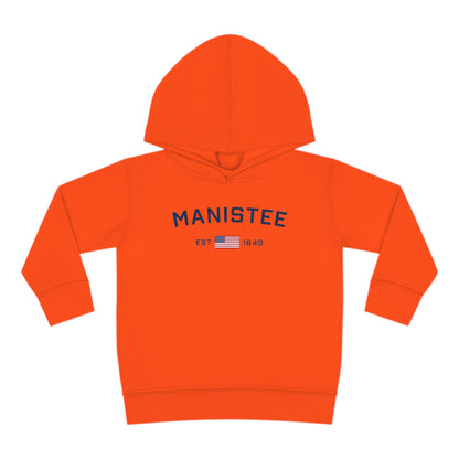 'Manistee EST 1840' Hoodie (w/USA Flag Outline) | Unisex Toddler