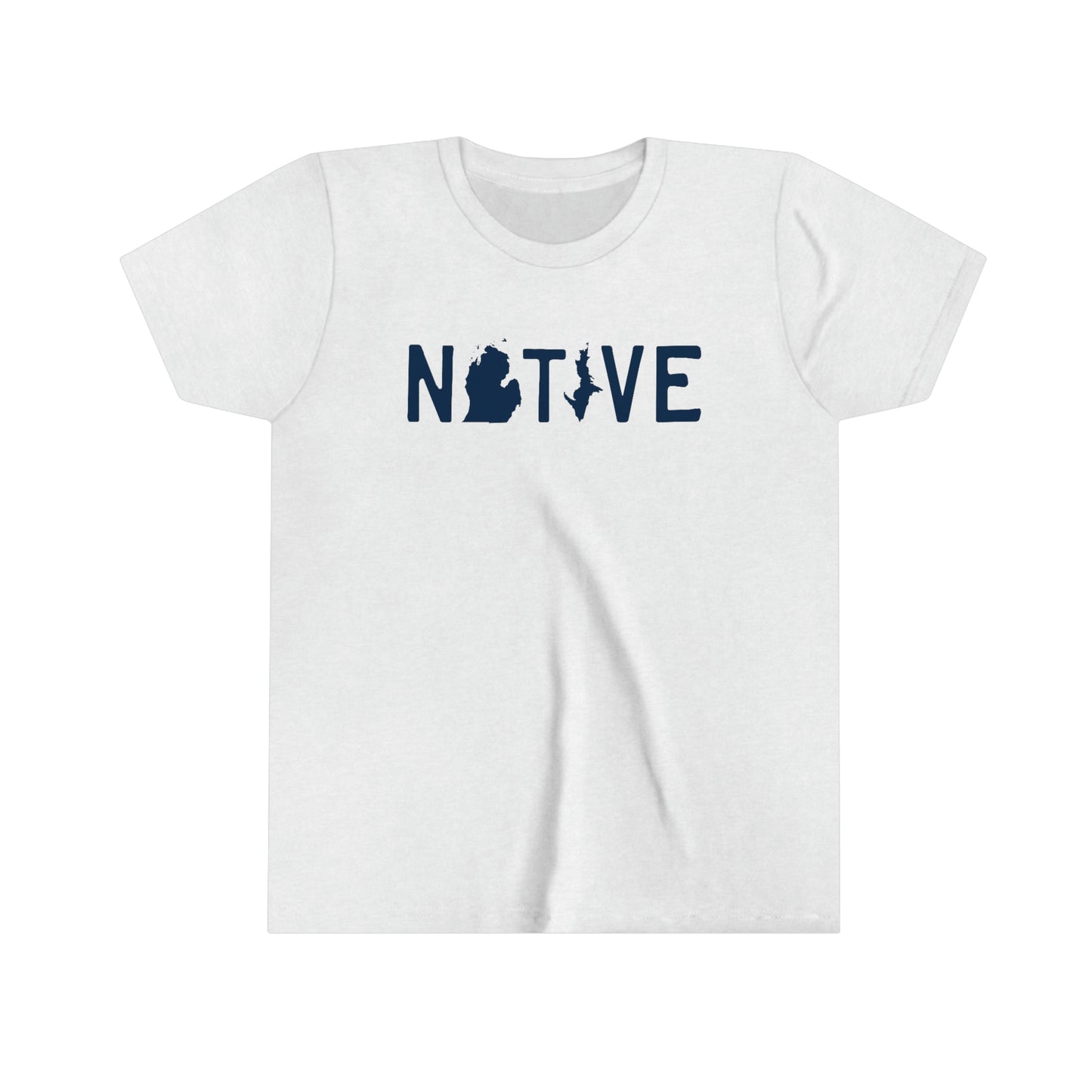 Michigan 'Native' T-Shirt (Licence Plate Font) | Youth Short Sleeve