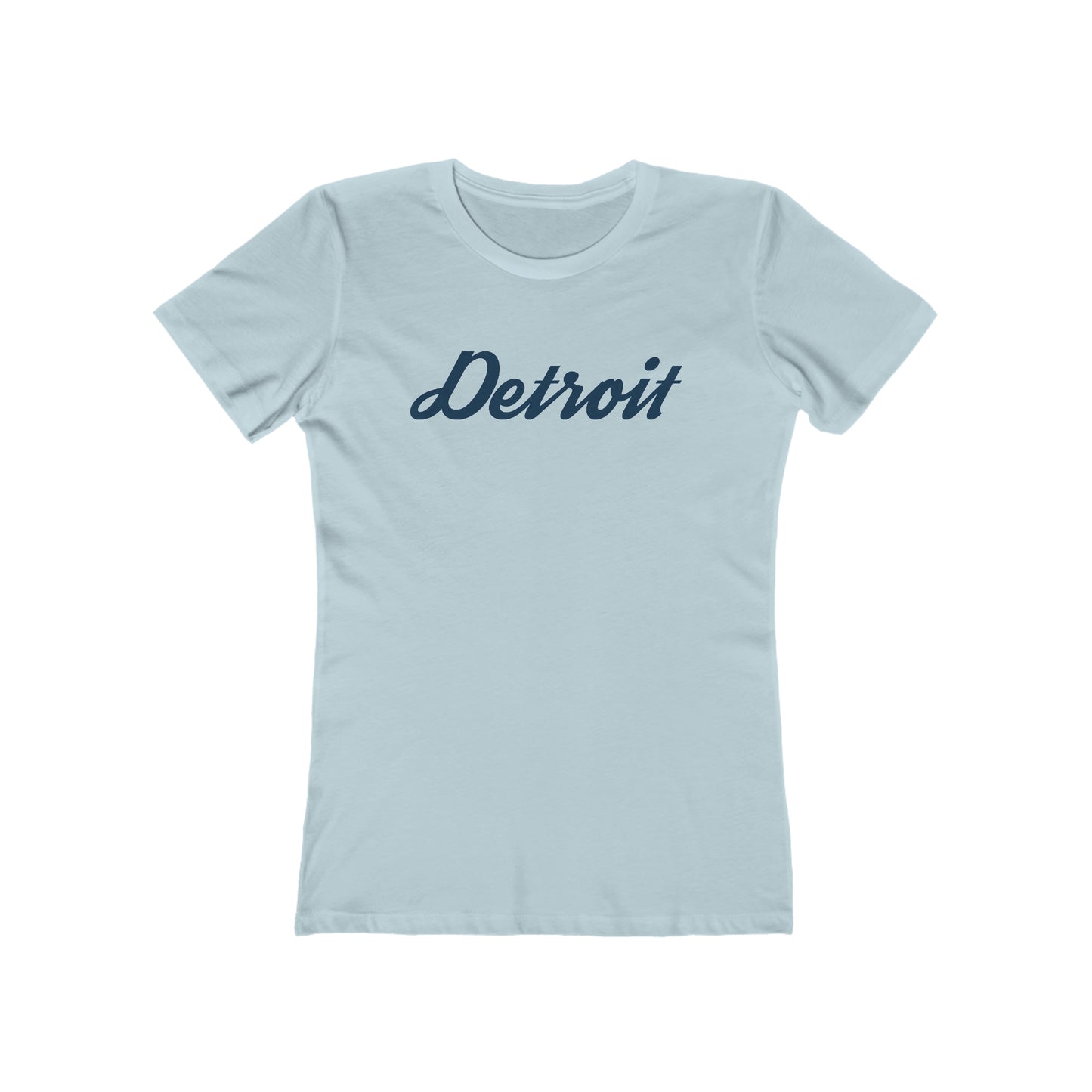 Detroit' T-Shirt (Retro Script Font) | Women's Boyfriend Cut