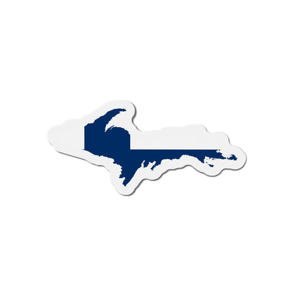 Michigan Upper Peninsula Kiss Cut Magnet (w/ UP Finland Flag Outline)