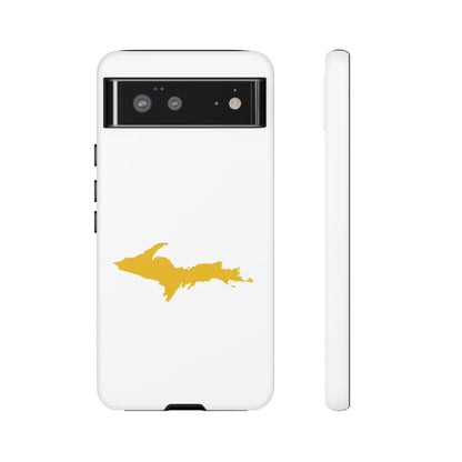 Michigan Upper Peninsula Tough Phone Case (w/ Gold UP Outline) | Samsung & Pixel Android