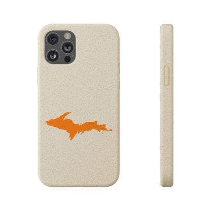 Michigan Upper Peninsula Biodegradable Phone Cases (w/ Orange UP Outline) | Apple iPhone