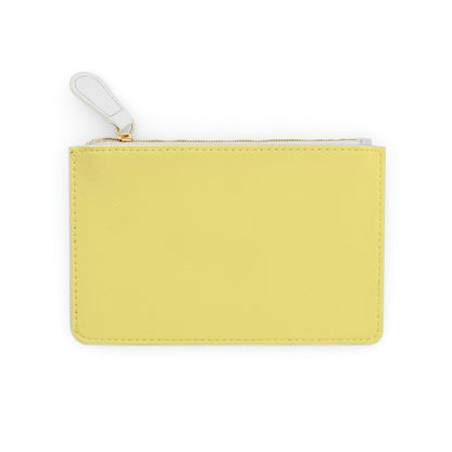 Michigan Upper Peninsula Mini Clutch Bag (Yellow Cherry Color w/ Navy UP Outline)