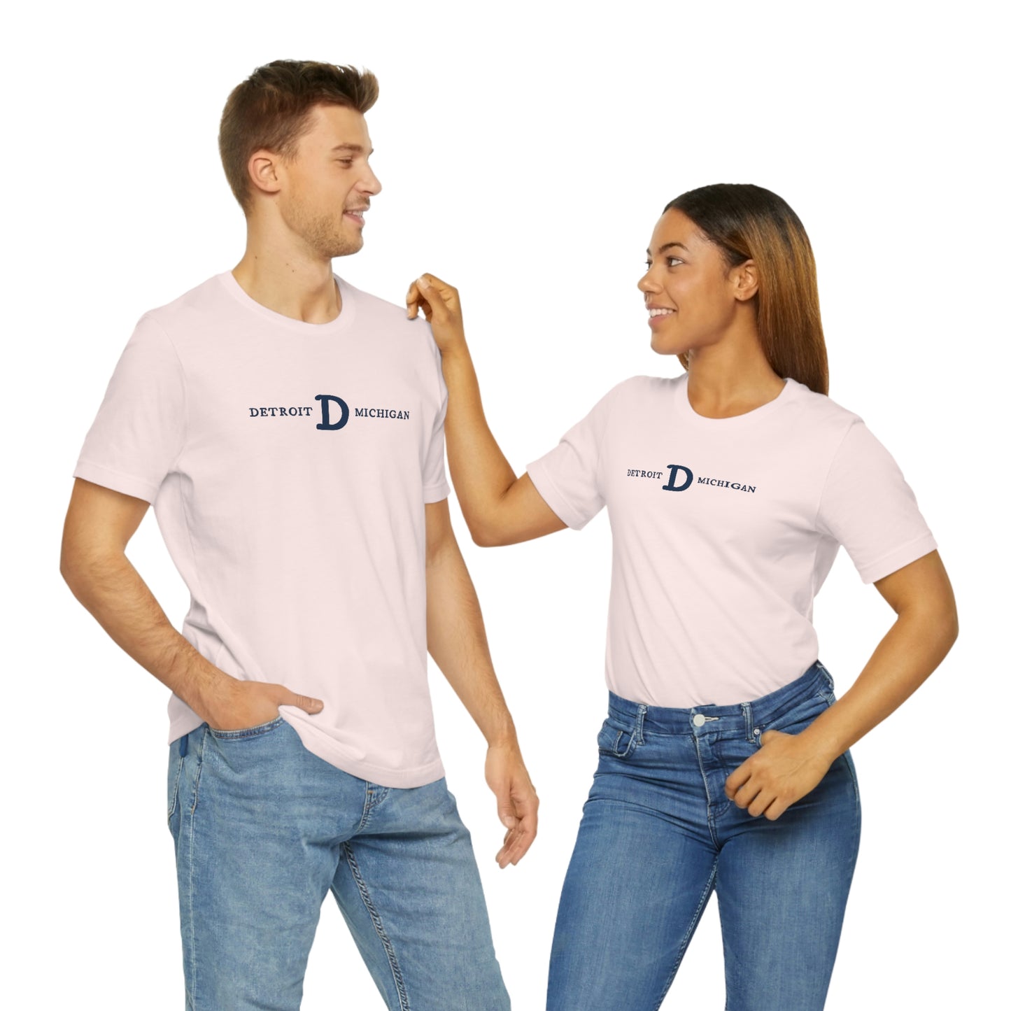 'Detroit Michigan' T-Shirt (w/ Old French D) | Unisex Standard Fit