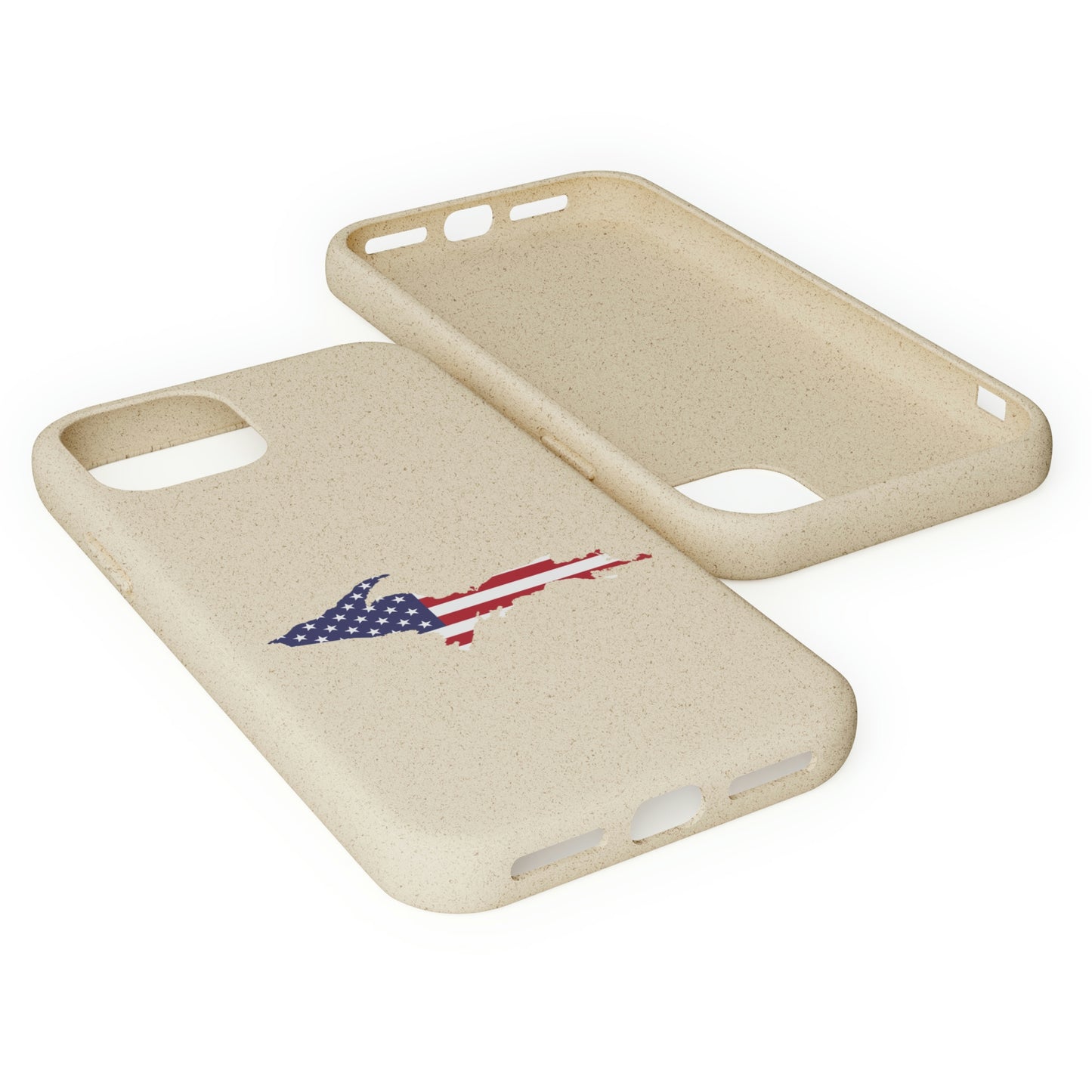 Michigan Upper Peninsula Biodegradable Phone Cases (w/ UP USA Flag Outline) | Apple iPhone