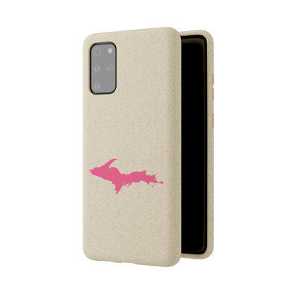 Michigan Upper Peninsula Biodegradable Phone Cases (w/ Pink UP Outline) | Samsung Android