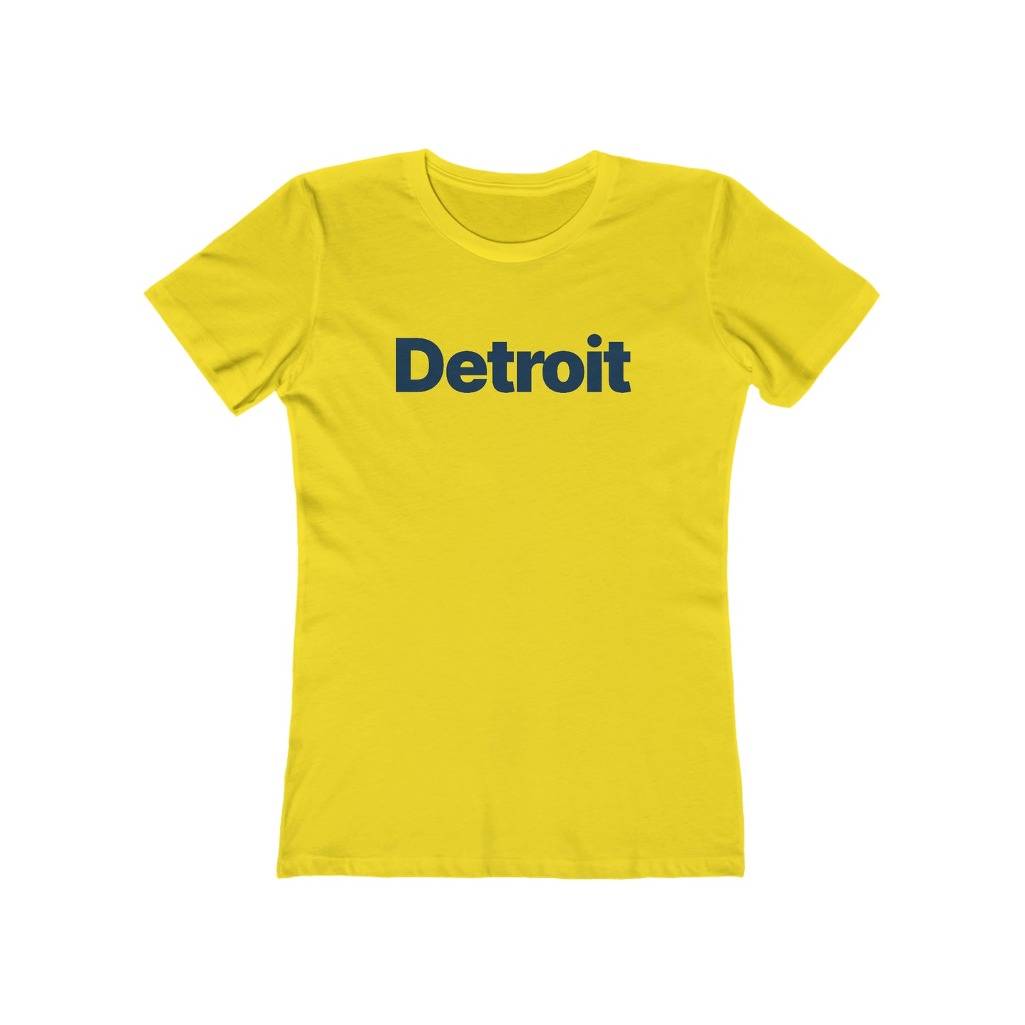 'Detroit' T-Shirt (Small SUV Brand Font) | Women's Boyfriend Cut