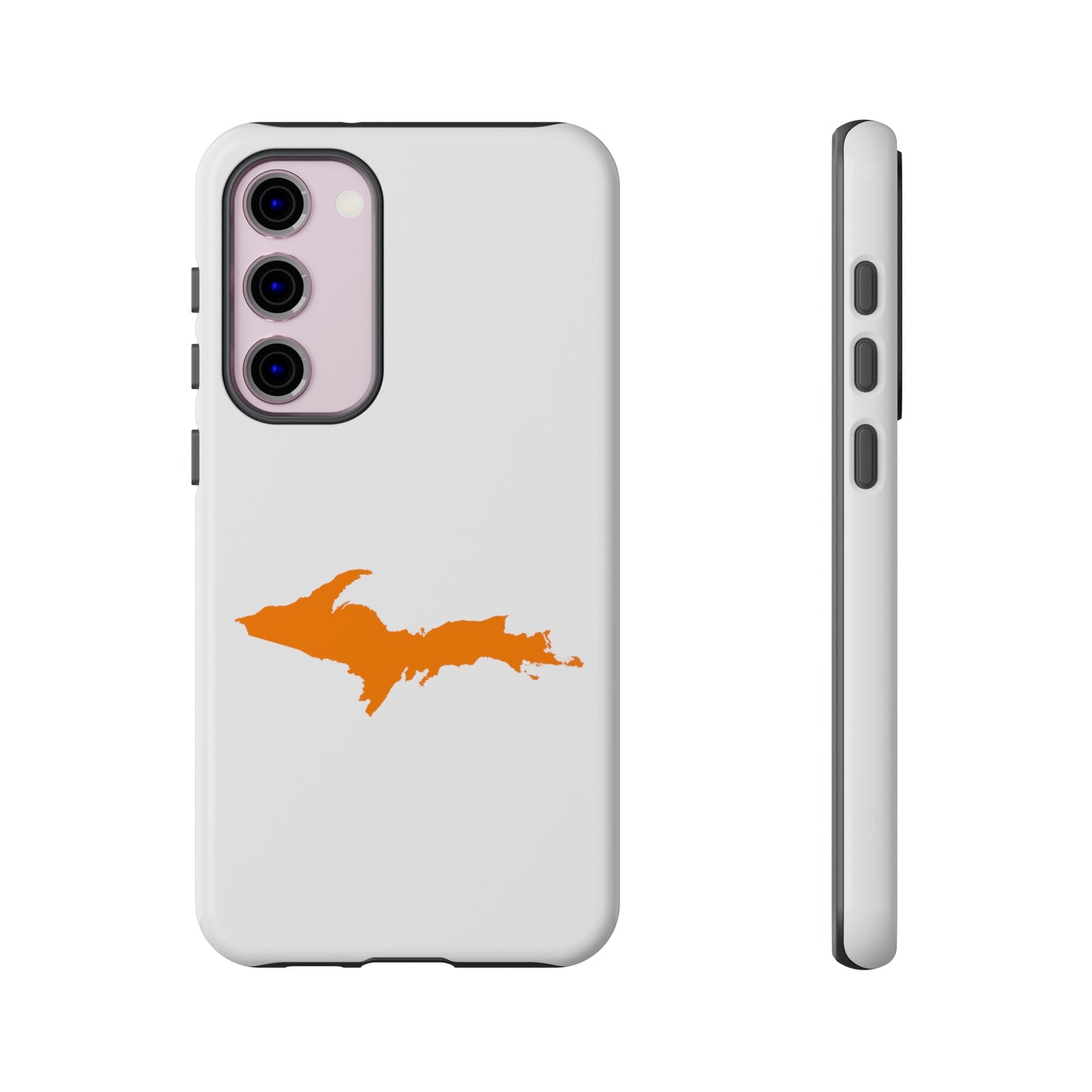 Michigan Upper Peninsula Tough Phone Case (w/ Orange UP Outline) | Samsung & Pixel Android