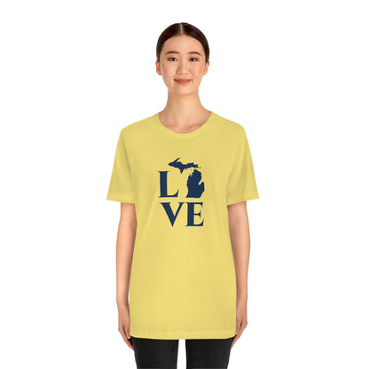 Michigan 'Love' T-Shirt (Roman Serif Font) | Unisex Standard Fit