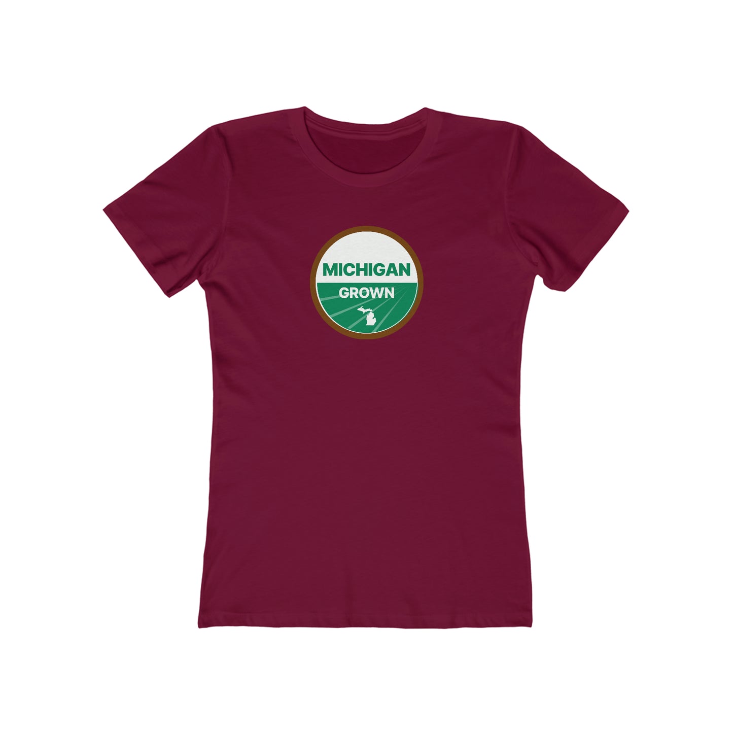 'Michigan Grown' T-Shirt (Agricultural Certification Parody) | Women's Boyfriend Cut