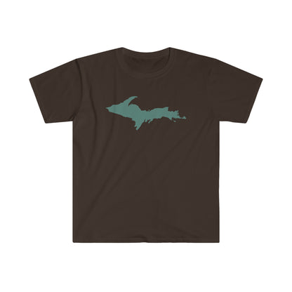 Michigan Upper Peninsula T-Shirt (w/ Copper Green UP Outline) | Unisex Budget