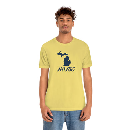 Michigan 'Home' T-Shirt (Retro Script Font) | Unisex Standard Fit