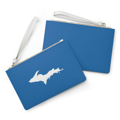 Michigan Upper Peninsula Clutch Bag (Azure w/UP Outline)