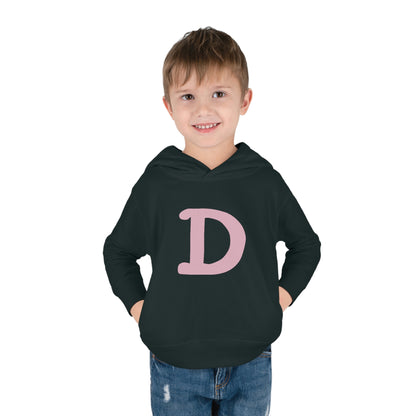 Detroit 'Old French D' Hoodie (Pink Full Body Outline) | Unisex Toddler