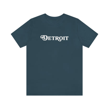 'Detroit' T-Shirt (Sloped Roman Font) | Unisex Standard Fit