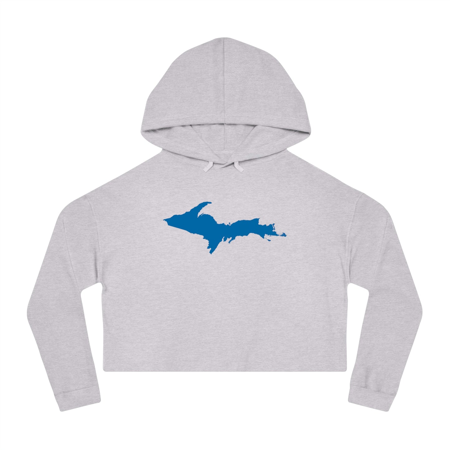 Michigan Upper Peninsula Hoodie (w/ Azure UP Outline) | Lightweight Cropped