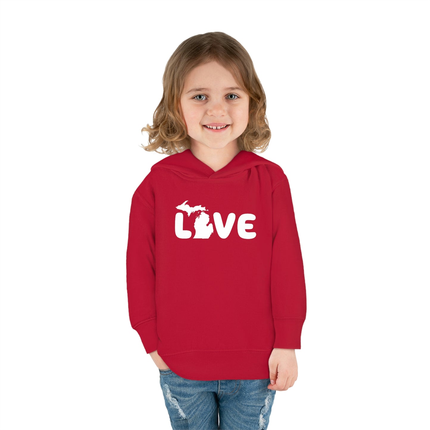 Michigan 'Love' Hoodie (Rounded Children's Font) | Unisex Toddler