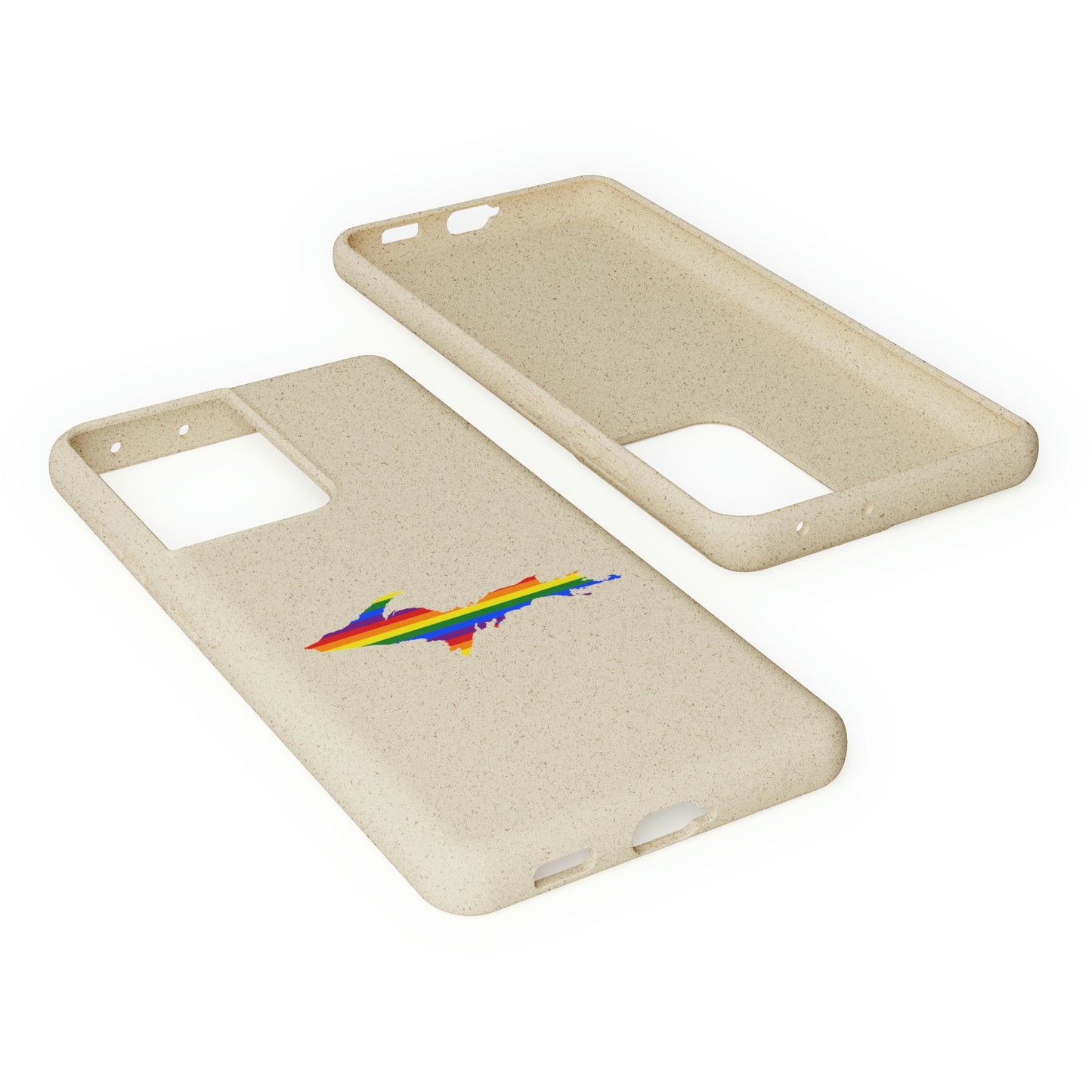 Michigan Upper Peninsula Biodegradable Phone Cases (w/ UP Pride Flag Outline) | Samsung Android