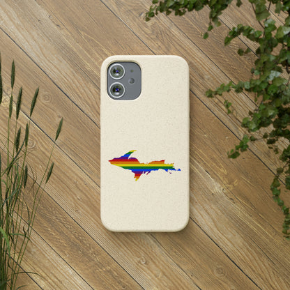 Michigan Upper Peninsula Biodegradable Phone Cases (w/ UP Pride Flag Outline) | Apple iPhone