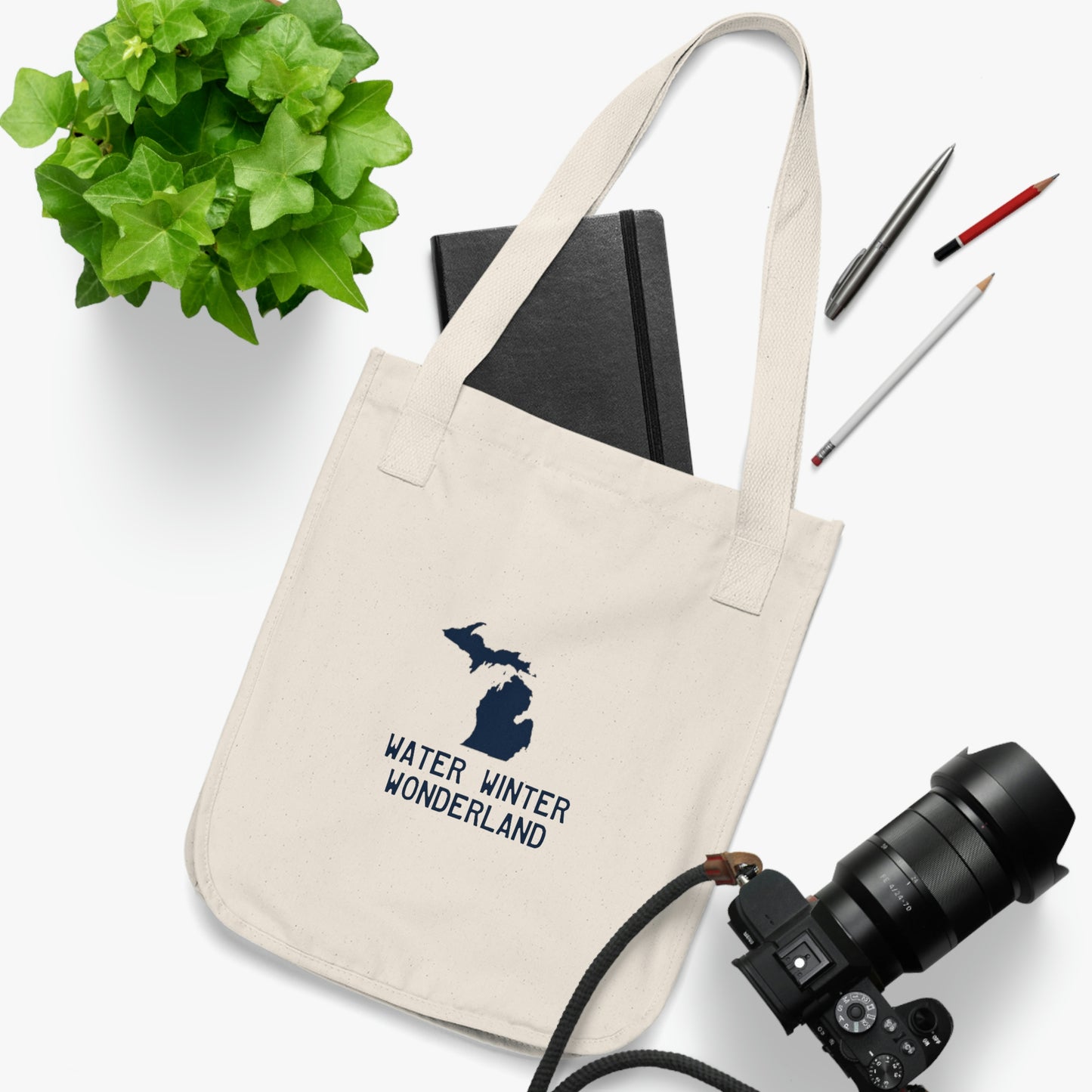 Michigan 'Water Winter Wonderland' Heavy Tote