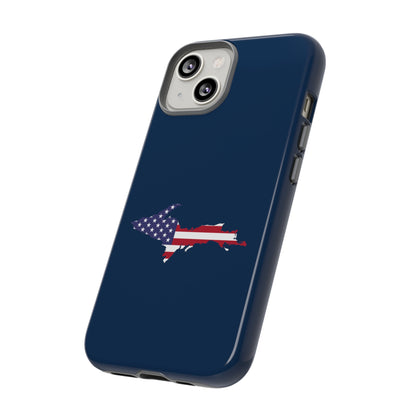 Michigan Upper Peninsula Tough Phone Case (Navy w/ UP USA Outline) | Apple iPhone