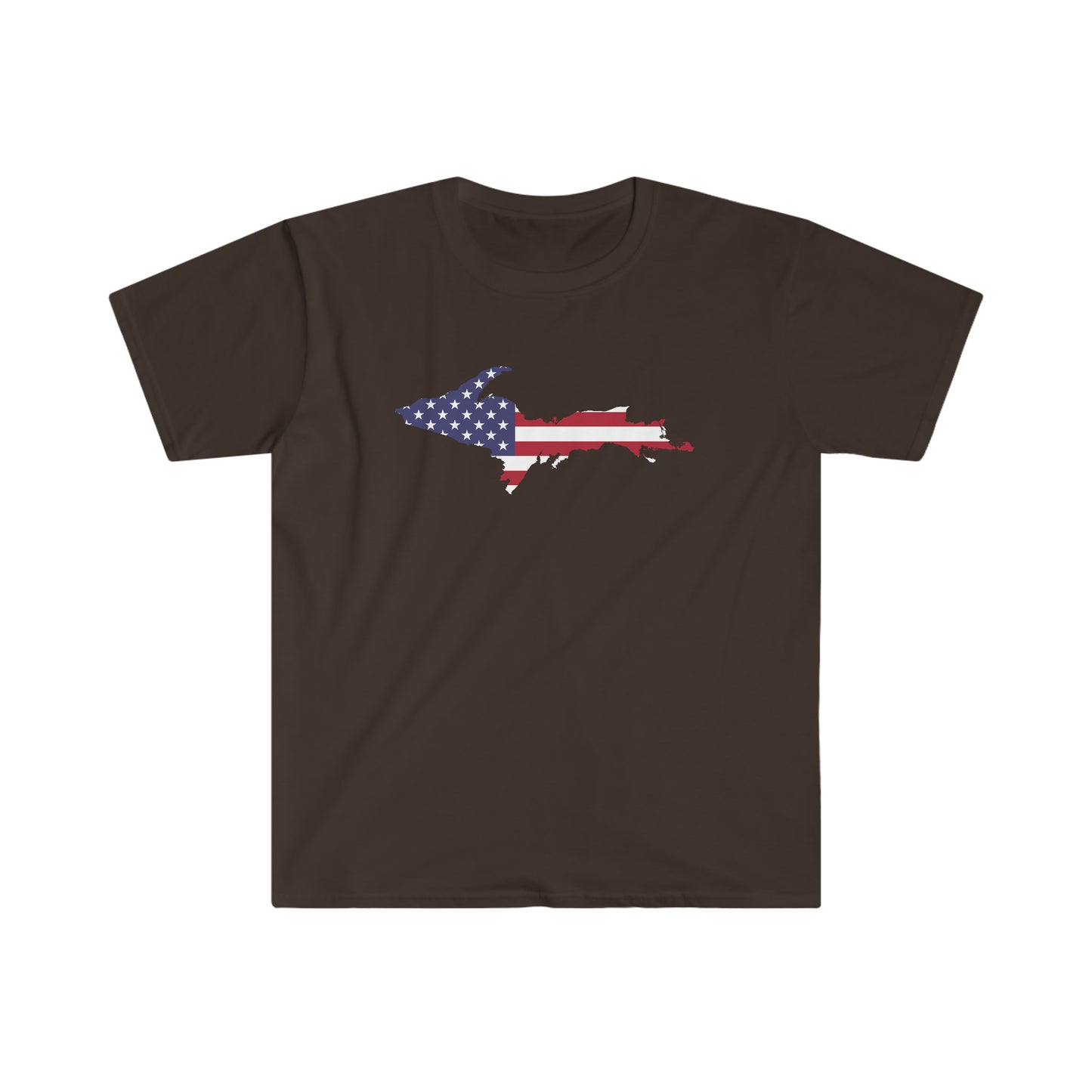 Michigan Upper Peninsula T-Shirt (w/ UP USA Flag Outline) | Unisex Budget