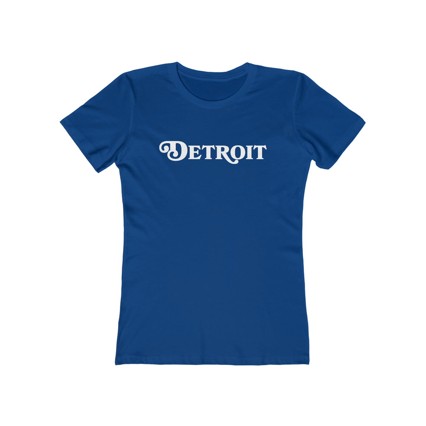 'Detroit' T-Shirt (Sloped Roman Font) | Women's Boyfriend Cut