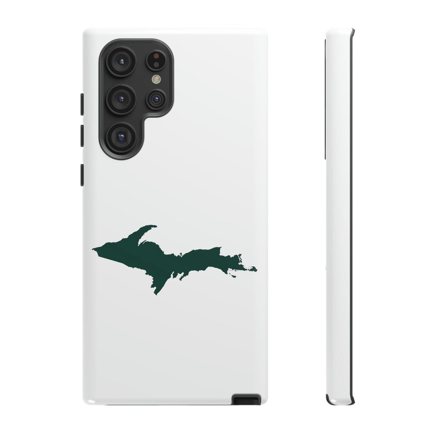 Michigan Upper Peninsula Tough Phone Case (w/ Green UP Outline) | Samsung & Pixel Android